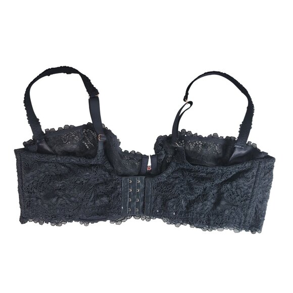 Savage X Fenty Underwire Bra Black 44G Sheer Lace Adj Unpadded Full Coverage - Picture 5 of 11